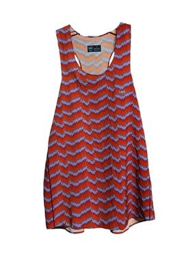🌻Janji AFO Singlet Running Tank Top Red Purple Chevron Performance Women Size S